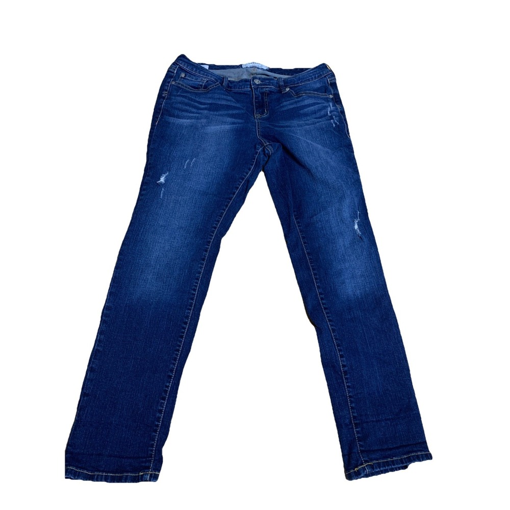 TORRID Jeans Women Size 14R Boyfriend Straight Vintage Stretch Blue Jeans‎ 34x30